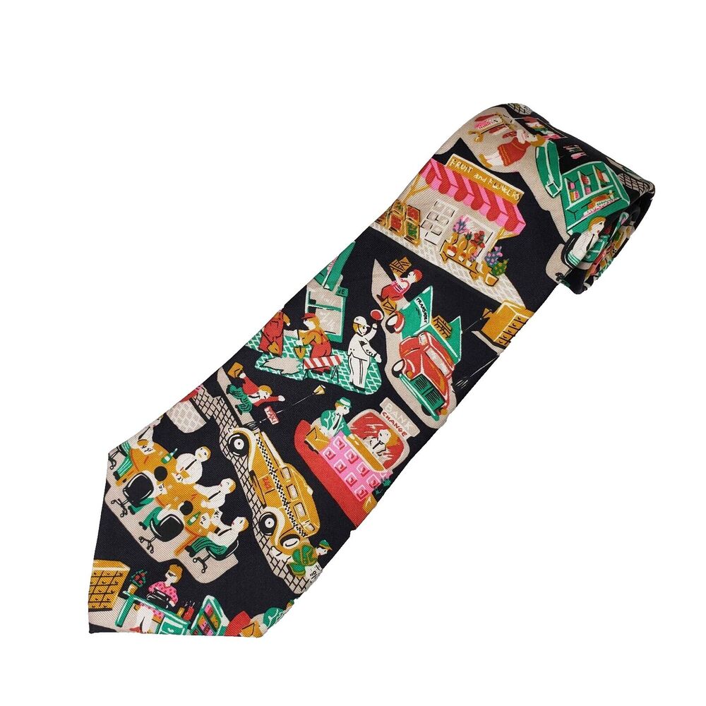 Vintage Don Loper Beverly Hills Neck Tie‎ Mens 100% Silk Friday A Work Day USA